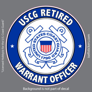 Coast Guard Retired Warrant Officer Military Car Bumper Sticker Window Decal
