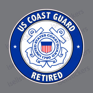 Retired Coast Guard USCG Military Bumper Sticker Window Decal - Image 4