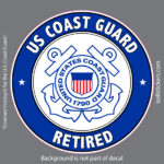 Retired Coast Guard USCG Military Bumper Sticker Window Decal