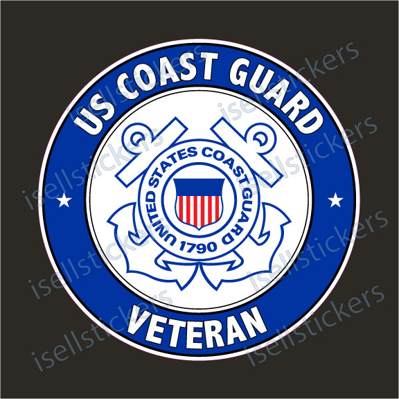 Coast Guard Veteran USCG Military Bumper Sticker Window Decal – I Sell ...
