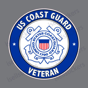 Coast Guard Veteran USCG Military Bumper Sticker Window Decal - Image 4