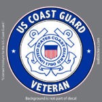 Coast Guard Veteran USCG Military Bumper Sticker Window Decal