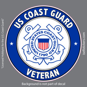 Coast Guard Veteran USCG Military Bumper Sticker Window Decal