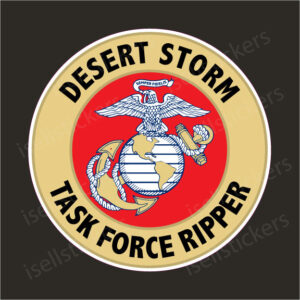 US Marine Desert Storm Task Force Ripper Kuwait USMC Bumper Sticker Car Truck Window Decal