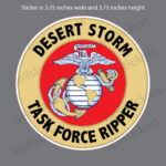 US Marine Desert Storm Task Force Ripper Kuwait USMC Bumper Sticker Car Truck Window Decal