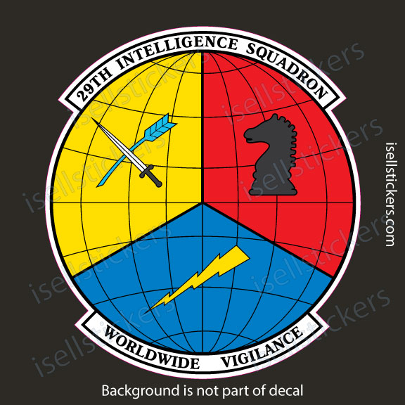 Air Force 29th Intelligence Squadron ISR Military Bumper Sticker Window Decal - Image 3