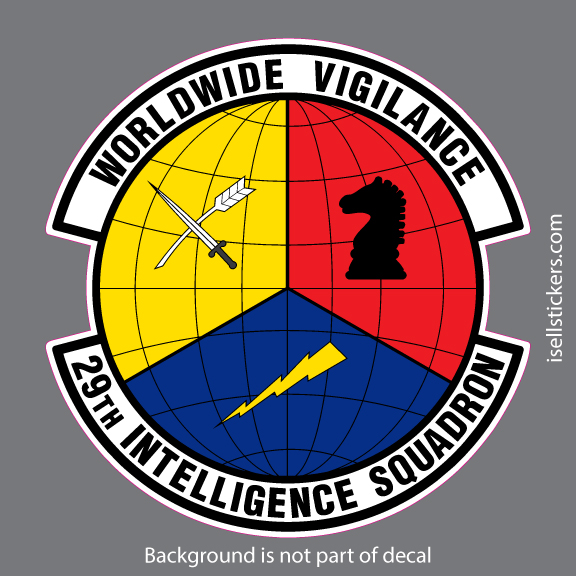 Air Force 29th Intelligence Squadron ISR Military Bumper Sticker Window Decal - Image 3