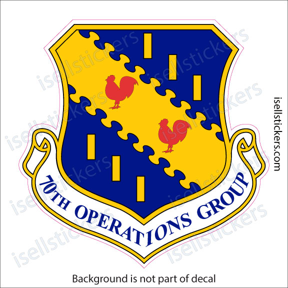 70th Operations Group Air Force Military Bumper Sticker Window Decal - Image 2