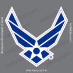 Air Force Wings USAF Military Bumper Sticker Window Decal