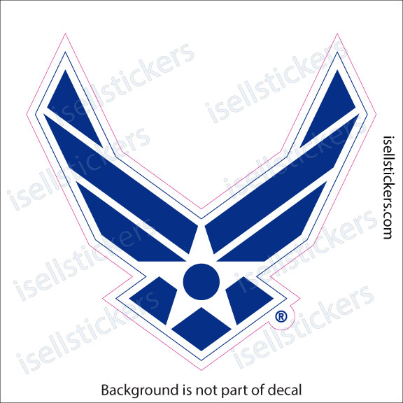 Air Force Wings USAF Military Bumper Sticker Window Decal - Image 2