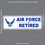 Retired Air Force USAF Military Bumper Sticker Window Decal