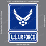US Air Force Decal USAF Military Window Decal Bumper Sticker