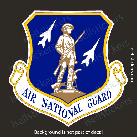Air National Guard Crest Emblem Air Force USAF Military Bumper Sticker Decal - Image 3