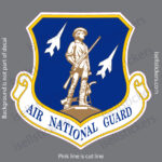 Air National Guard Crest Emblem Air Force USAF Military Bumper Sticker Decal
