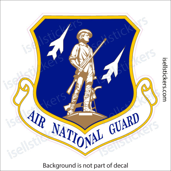 Air National Guard Crest Emblem Air Force USAF Military Bumper Sticker Decal - Image 2