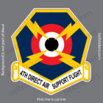 4th Direct Air Support Flight Air Force Military Bumper Sticker Window Decal