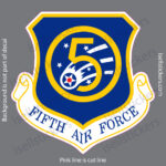 5th Fifth Air Force WWII Flying 5 Military Bumper Sticker Window Decal
