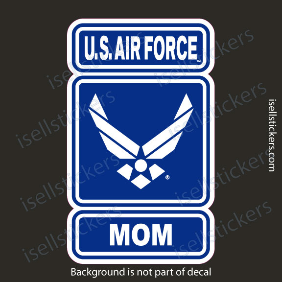 Air Force Mom Wings Logo Military Bumper Sticker Window Decal - Image 3