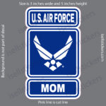 Air Force Mom Wings Logo Military Bumper Sticker Window Decal
