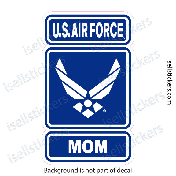 Air Force Mom Wings Logo Military Bumper Sticker Window Decal - Image 2