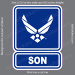 Air Force Son Wings Logo Military Bumper Sticker Window Decal