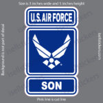 Air Force Son Wings Logo Military Bumper Sticker Window Decal