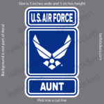 Proud Air Force Aunt USAF Military Bumper Sticker Window Decal