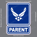 Air Force Parent USAF Wings Military Bumper Sticker Window Decal