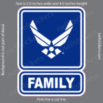Air Force Family USAF Wings Military Bumper Sticker Window Decal