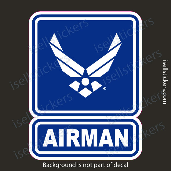 Air Force Airman USAF Wings Military Bumper Sticker Window Decal - Image 3