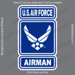 Air Force Airman USAF Wings Military Bumper Sticker Window Decal