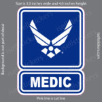 Air Force Medic USAF Wings Military Bumper Sticker Window Decal