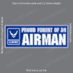 Proud Parent of An Air Force Airman USAF Bumper Sticker Window Decal