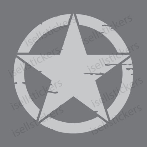 Willys Jeep Star WW2 Military Estrella Warbirds Decal Sticker