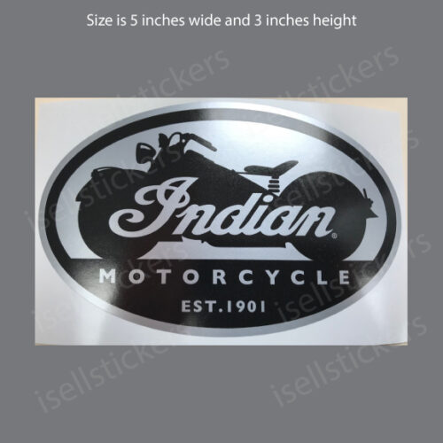 Indian Motorcycle Oval Euro Bike Retro 1901 Window Decal Bumper Sticker