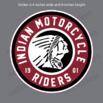 New Indian Motorcycle Riders Group Decal Sticker