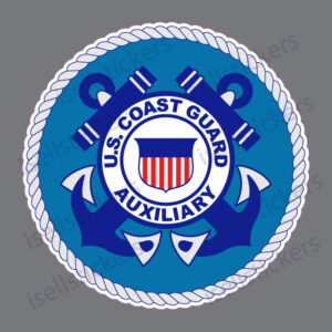 USCG Coast Guard Auxiliary Portal Crest Bumper Sticker Vinyl Window Decal - Image 4