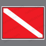 Diver Down Scuba Flag Decal Sticker