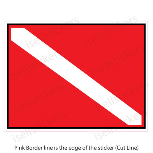 Diver Down Scuba Flag Decal Sticker