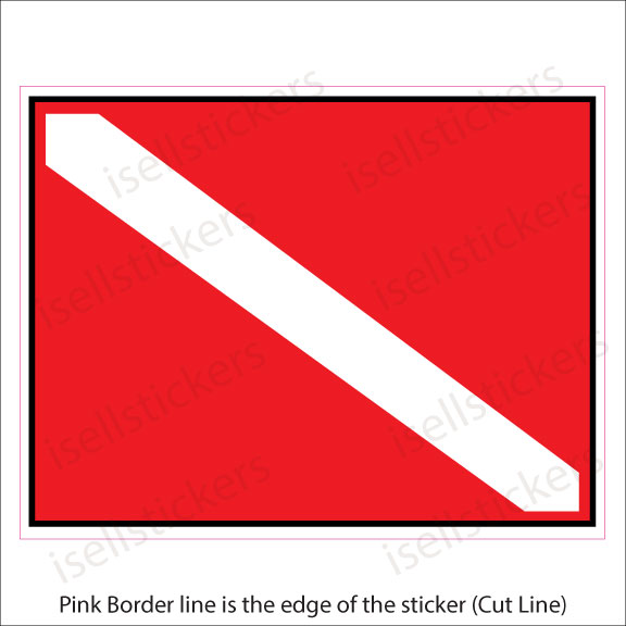 thumbnail image 2 of Trident Scuba Diving Bumper Sticker Decal - Dive Flag - Shark - 12 Inch - DS63 2 of 6