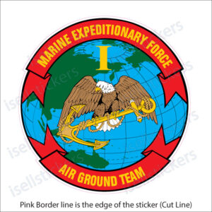 1st Marine Expeditionary Force Air Ground Team Vinyl Military Bumper Sticker Window Decal - Image 4