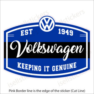 Volkswagen Genuine Est 1949 Swag Retro Bus Window Decal Sticker
