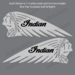 Indian Motorcycle Chief Gas Tank Car Truck Bike Bumper Sticker Window Decal 11 Inch Pair