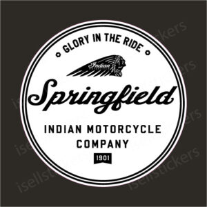 Indian Motorcycle Springfield 1901 Bike Bumper Sticker Window Decal