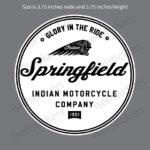 Indian Motorcycle Springfield 1901 Bike Bumper Sticker Window Decal