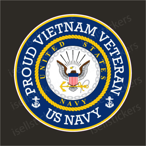 Navy Proud Vietnam Veteran USN Bumper Sticker Vinyl Window Decal