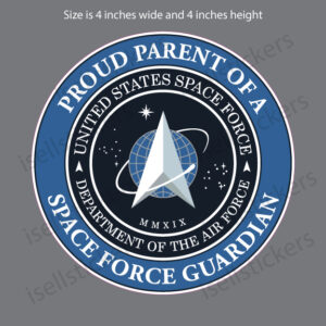 Proud Parent of a Space Force Guardian Military Air Force Window Decal Bumper Sticker
