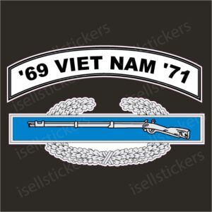 Army Vietnam 1969-71 Combat Infantry Badge Bumper Sticker Window Decal