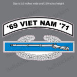 Army Vietnam 1969-71 Combat Infantry Badge Bumper Sticker Window Decal