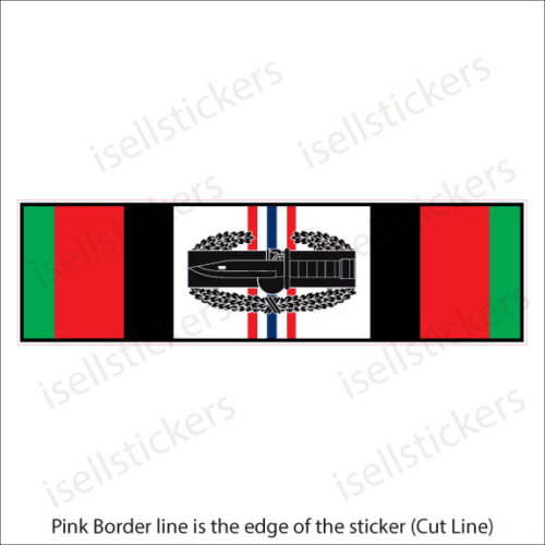 Afghanistan Campaign Service Ribbon with Knife Veteran Military Decal Sticker